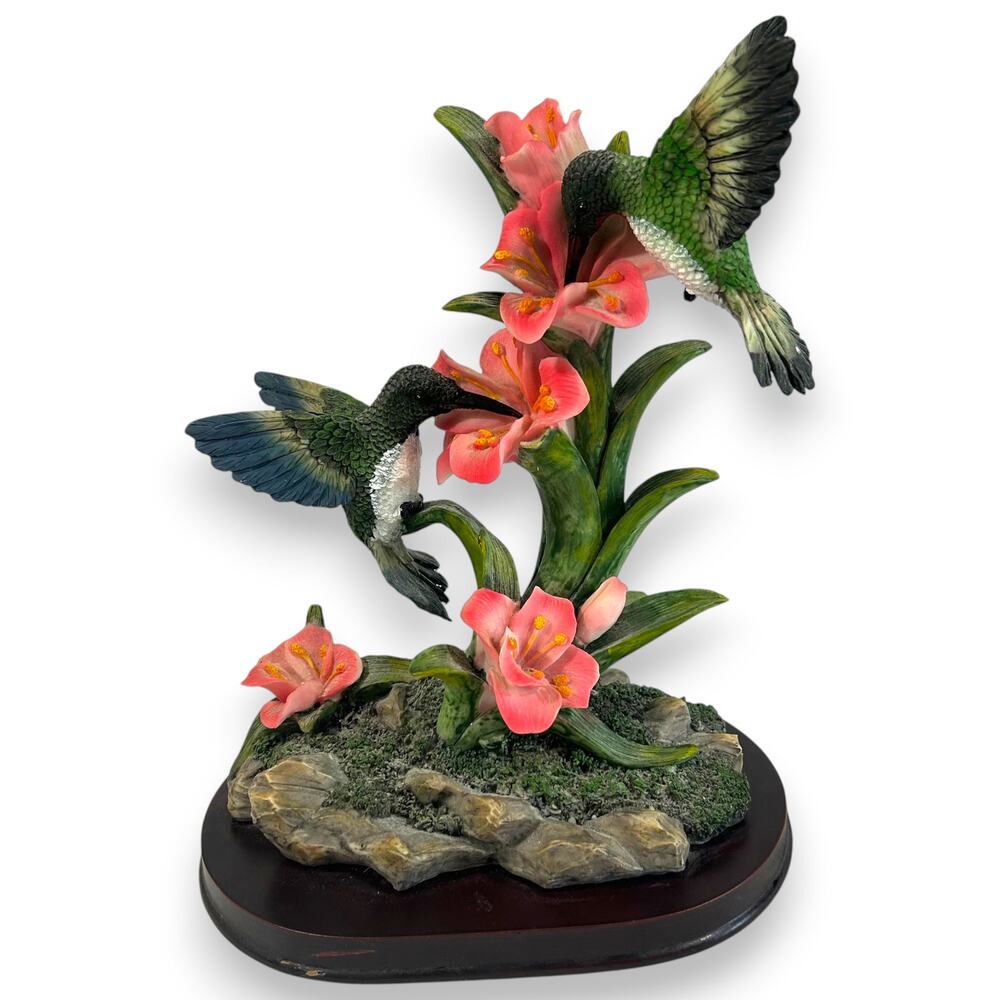 Hummingbird Figure Decor 12" x 8" x 5"  Resin No Chips Or Cracks